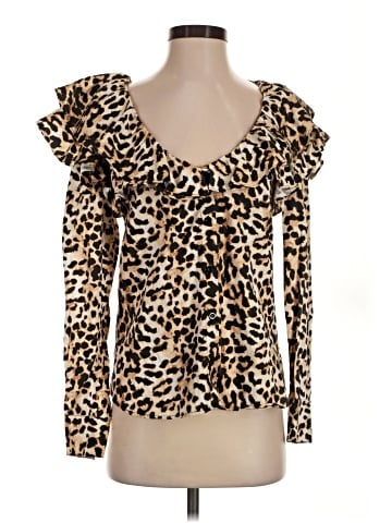 Something Navy Long Sleeve Blouse (view 1)