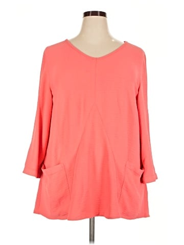 Soft Surroundings 3/4 Sleeve Top (view 1)