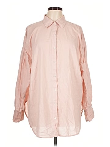 Velvet Long Sleeve Button-Down Shirt (view 1)