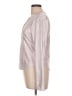 Pilcro Metallic Silver Long Sleeve Blouse Size L - photo 5