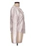 Pilcro Metallic Silver Long Sleeve Blouse Size L - photo 4