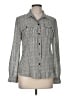 Calvin Klein 100% Polyester Houndstooth Gray Long Sleeve Blouse Size M - photo 1