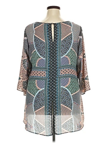 Rose + Olive 3/4 Sleeve Blouse (view 2)