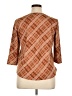 EMALINE Argyle Brown 3/4 Sleeve Blouse Size XL Petite - photo 2