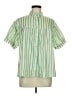 Assorted Brands 100% Cotton Stripes Green Short Sleeve Button-Down Shirt Size M - photo 1