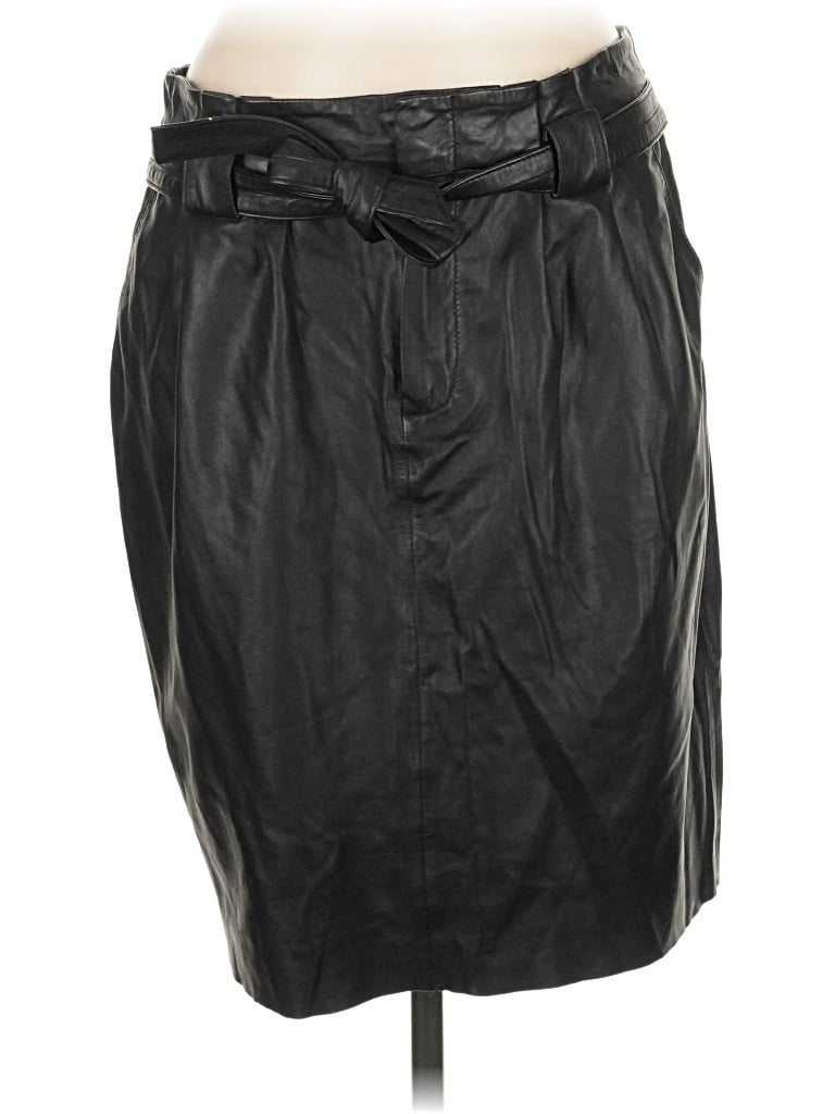 Pre-owned Set Leather Skirt In Black