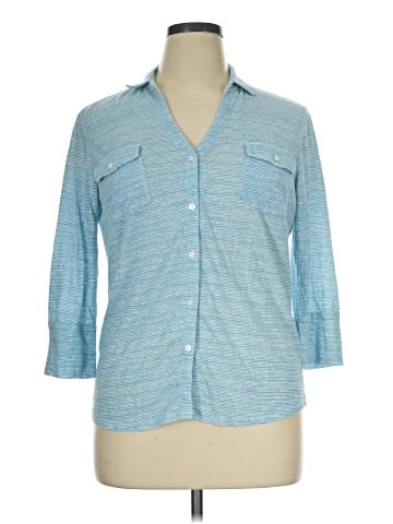J. McLaughlin 3/4 Sleeve Button-Down Shirt (view 1)