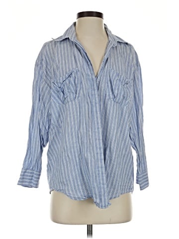 Elizabeth and James 3/4 Sleeve Button-Down Shirt (view 1)