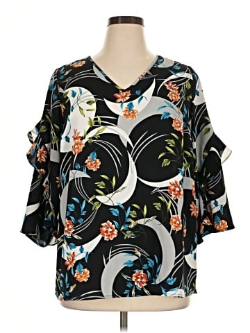 Alfani Short Sleeve Blouse (view 1)