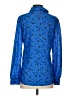 Assorted Brands 100% Polyester Print Blue Long Sleeve Blouse Size S - photo 2