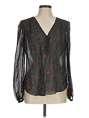 Veronica Beard Long Sleeve Silk Top (view 1)