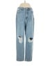 Missguided Hearts Blue Jeans Size 4 - photo 1