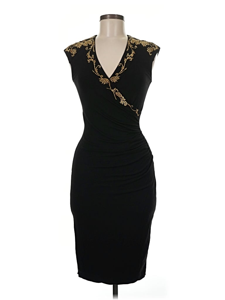 Pre-owned Caché Cocktail Dress In Black