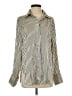 H&M 100% Polyester Stripes Ivory Long Sleeve Blouse Size XS - photo 1