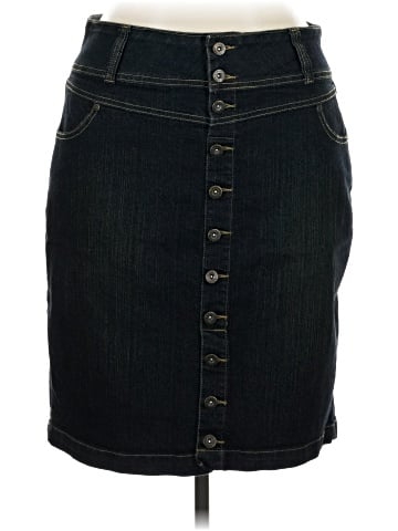 Ashley Stewart Denim Skirt (view 1)