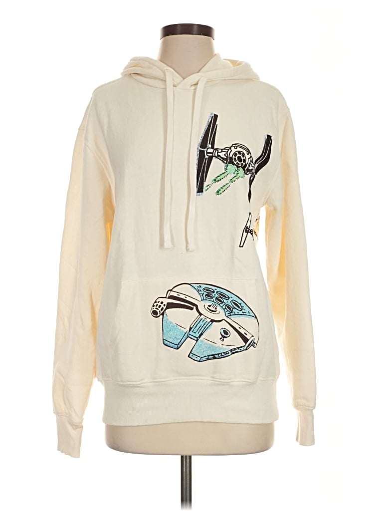 Pre-owned Disney Pullover Hoodie In Ivory