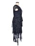 En Focus Studio Polka Dots Blue Casual Dress Size 14 - photo 4