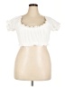 Unique Vintage White Short Sleeve Top Size 1XL - photo 1