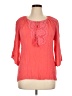 Notations 100% Rayon Orange 3/4 Sleeve Blouse Size XL - photo 1