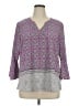 Dana Buchman Purple 3/4 Sleeve Blouse Size XL - photo 1