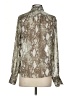 Willi Smith 100% Polyester Animal Print Silver Long Sleeve Blouse Size S - photo 2