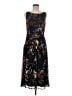 Connected Apparel Print Black Cocktail Dress Size 6 - photo 1