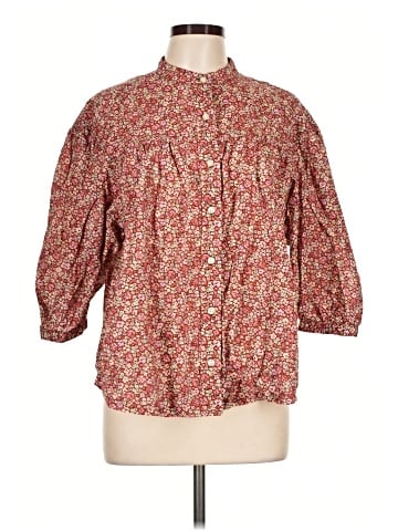 Lee 3/4 Sleeve Button-Down Shirt (view 1)
