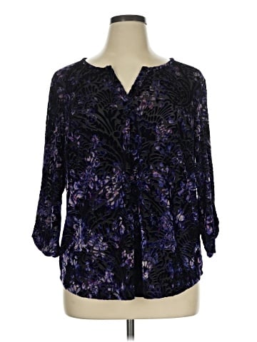 Roz & Ali 3/4 Sleeve Blouse (view 1)