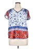 Style&Co Blue Short Sleeve Blouse Size XL (petite) - photo 1