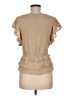 Express Tan Short Sleeve Blouse Size M - photo 2