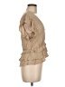 Express Tan Short Sleeve Blouse Size M - photo 4