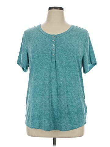 Faded Glory Short Sleeve Henley (view 1)