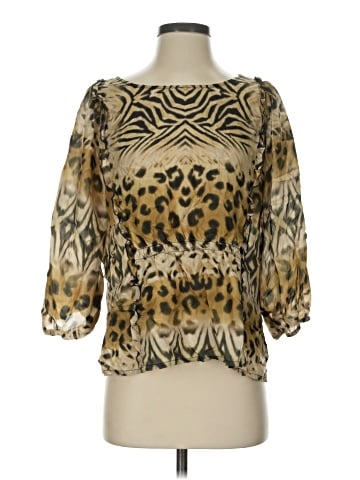 Johnny Was 3/4 Sleeve Silk Top (view 1)