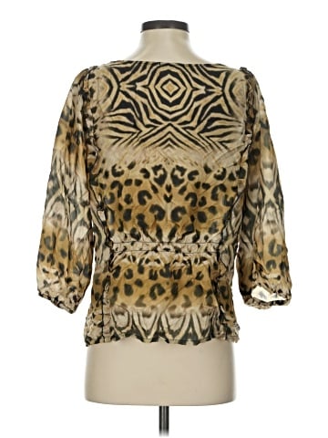 Johnny Was 3/4 Sleeve Silk Top (view 2)