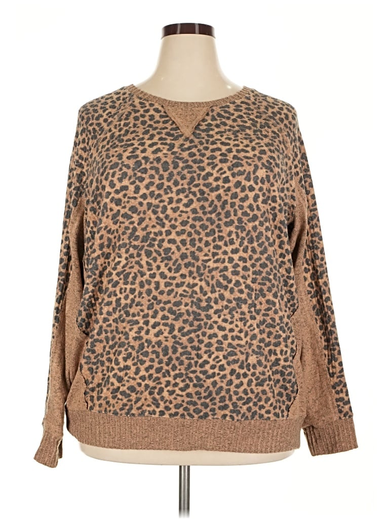 Pre-owned Torrid Pullover Sweater In Brown