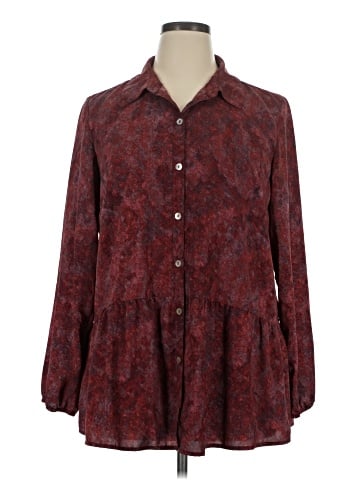 LOGO by Lori Goldstein 3/4 Sleeve Blouse (view 1)