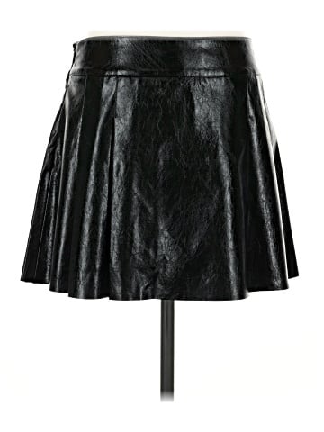 MNG Faux Leather Skirt (view 2)
