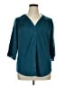Blooming Jelly Teal 3/4 Sleeve Blouse Size XL - photo 1