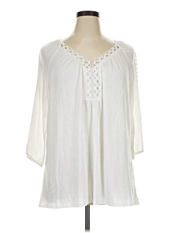 Indigo Rose 3/4 Sleeve Blouse (view 1)