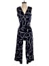 Nina Leonard Graphic Blue Jumpsuit Size S - photo 1