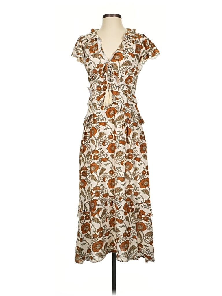 Pre-owned Faherty Casual Dress In Brown
