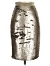 Banana Republic 100% Polyester Metallic Silver Formal Skirt Size 00 Petite - photo 1