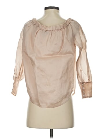 J.Crew Collection 3/4 Sleeve Silk Top (view 2)
