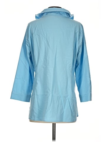 MING WANG 3/4 Sleeve Button-Down Shirt (view 2)