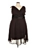 Connected Apparel 100% Polyester Brown Cocktail Dress Size 22 - photo 1