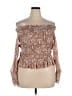 Express 100% Polyester Brown Long Sleeve Blouse Size XL - photo 1