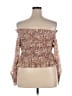 Express 100% Polyester Brown Long Sleeve Blouse Size XL - photo 2