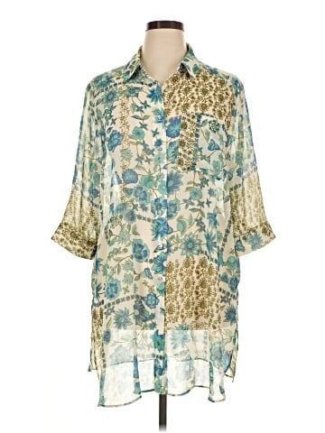 Rose + Olive Short Sleeve Blouse (view 1)