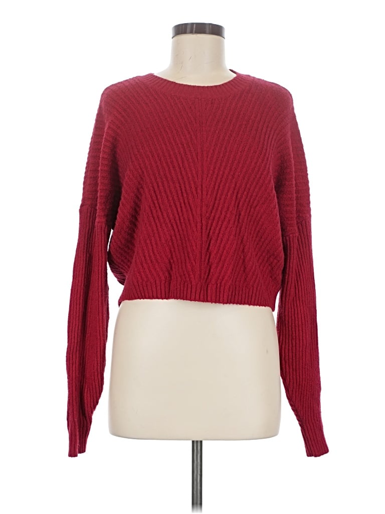 Pre-owned Hollister Pullover Sweater In Red