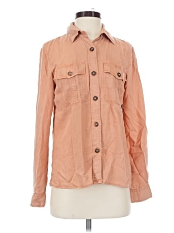 Topshop Long Sleeve Button-Down Shirt (view 1)